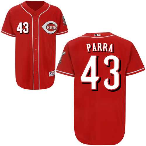 Manny Parra #43 Youth Baseball Jersey-Cincinnati Reds Authentic Red MLB Jersey